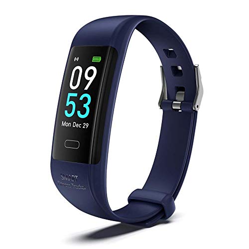 Fitness Tracker Smart Watch 0.96 Pulgadas Pantalla TáCtil Reloj Inteligente A Prueba De Agua Rastreador De Actividad con Monitor De Ritmo CardíAco Y SueñO Contador De CaloríAs por Pasos Regalos-Azul