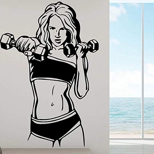 Fitness vinilo pegatinas de pared con mancuernas ejercicio fitness gym sweet dream tatuajes de pared luna y estrellas dormitorio guardería Fitness vinilo pegatinas de pared con mancuernas ejercicio fitness gym sweet dream tatuajes de pared luna y estrellas dormitorio guardería