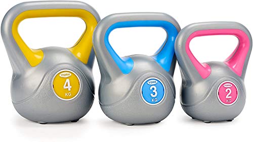 Fitness York - Juego de pesas rusas de vinilo (2,3,4 kg)