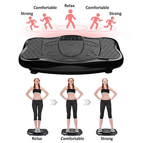 FITTIME Plataforma Vibratoria de Masaje con Motor Silencioso de 200W y Altavoz Bluetooth Complemento Deportivo Multifunción para Adelgazar Tonificar y Relajar Músculos sin Esfuerzo ni Sudor