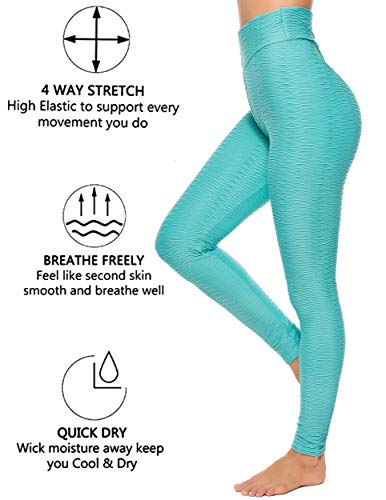 FITTOO Leggings de Sport Femme Anti-Cellulite Pantalon de Fitness Collant de Compression Taille Haute Slim Push Up Butt Lifter Pants Yoga Pour Gym Jogging