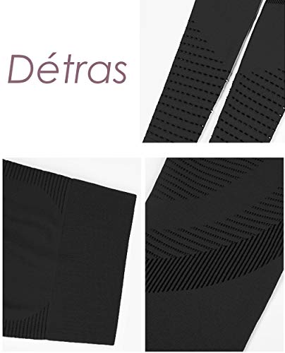 FITTOO Leggings Sin Costuras Corte de Malla Mujer Pantalon Deportivo Alta Cintura Yoga Elásticos Fitness Seamless #4 Negro Medium