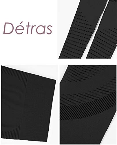 FITTOO Leggings Sin Costuras Corte de Malla Mujer Pantalon Deportivo Alta Cintura Yoga Elásticos Fitness Seamless #4 Negro Small