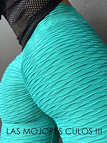 FITTOO Mallas Leggings Mujer Pantalones Deportivos oga Alta Cintura Elásticos Transpirables Azul XL