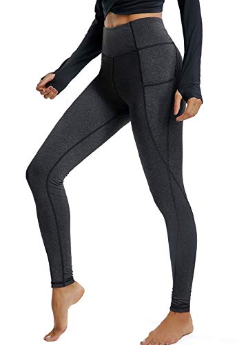 FITTOO Mallas Leggings Mujer Pantalones Deportivos Yoga Alta Cintura Elásticos Transpirables Negro S