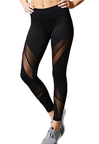 FITTOO Mallas Leggings Mujer Yoga de Alta Cintura Elásticos y Transpirables para Yoga Running Fitness790 Negro L