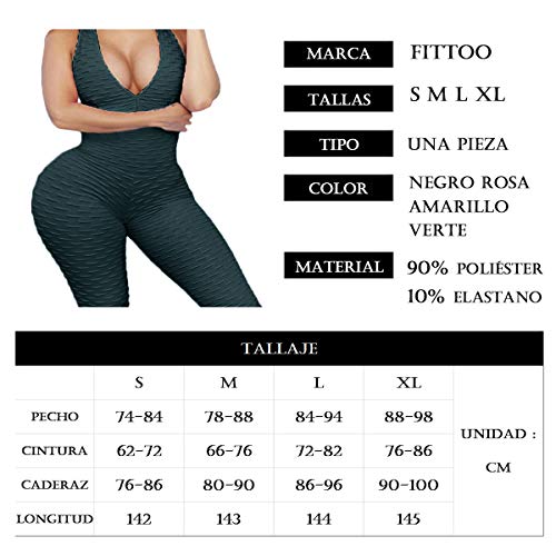 FITTOO Mallas Pantalones Deportivos Leggings Mujer Yoga de Alta Cintura Elásticos y Transpirables para Yoga Running Fitness con Gran Elásticos1370 Verte M FITTOO Mallas Pantalones Deportivos Leggings Mujer Yoga de Alta Cintura Elásticos y Transpirables para Yoga Running Fitness con Gran Elásticos1370 Verte M