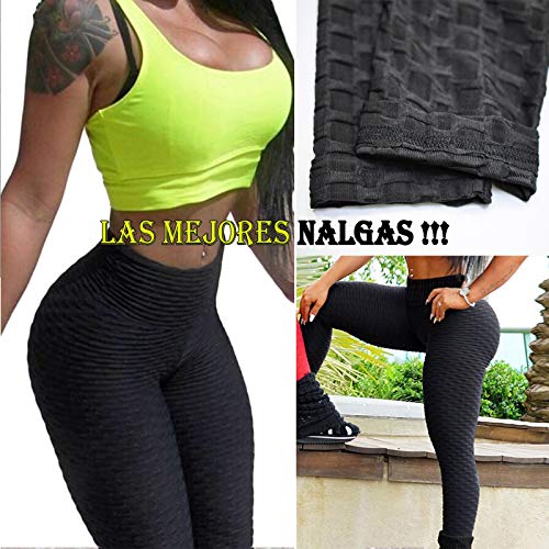 FITTOO Mallas Pantalones Deportivos Leggings Mujer Yoga de Alta Cintura Elásticos y Transpirables para Yoga Running Fitness con Gran Elásticos2060 Negro L