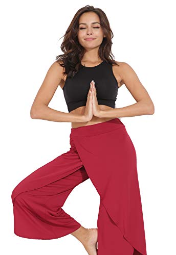 FITTOO Pantalon Yoga Femme Large Jambe Sarouels Harem Bloomer Casual Extensbile Pour Danse Pilates Fitness Sport