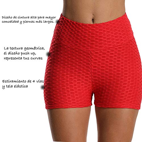 FITTOO Pantalones Cortos Leggings Mujer Mallas Yoga Alta Cintura Elásticos Push Up Suave