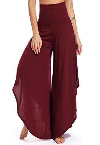 FITTOO Pantalones De Yoga Sueltos Cintura Alta Mujer Pantalones Largos Deportivos Suaves y Cómodos 740,Rojo,XL FITTOO Pantalones De Yoga Sueltos Cintura Alta Mujer Pantalones Largos Deportivos Suaves y Cómodos 740,Rojo,XL