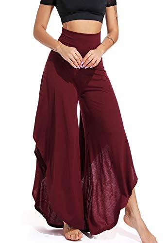 FITTOO Pantalones De Yoga Sueltos Cintura Alta Mujer Pantalones Largos Deportivos Suaves y Cómodos 740,Rojo,XL FITTOO Pantalones De Yoga Sueltos Cintura Alta Mujer Pantalones Largos Deportivos Suaves y Cómodos 740,Rojo,XL