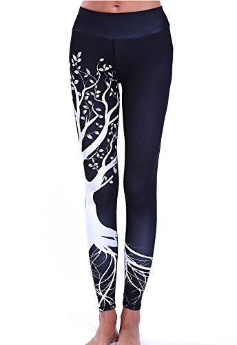 FITTOO Pantalones Deportivos Mujer Yoga Leggings de Alta Cintura Elásticos y Transpirables para Running Fitness490