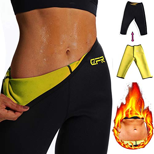 FITTOO Pantalones Sauna Reductora Adelgazante Deportivos Mujer Yoga de Alta Cintura para Fitness