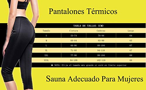 FITTOO Pantalones Sauna Reductora Adelgazante Deportivos Mujer Yoga de Alta Cintura para Fitness