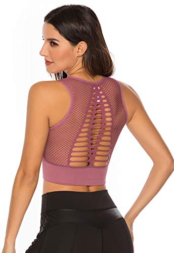 FITTOO Sujetador Deportivo Tops de Yoga Correr Gimnasio para Mujer 1690 Negro M