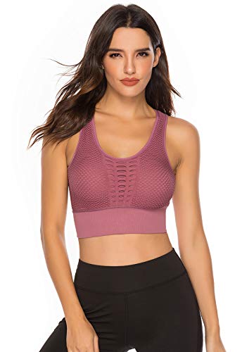 FITTOO Sujetador Deportivo Tops de Yoga Correr Gimnasio para Mujer 1690 Negro M