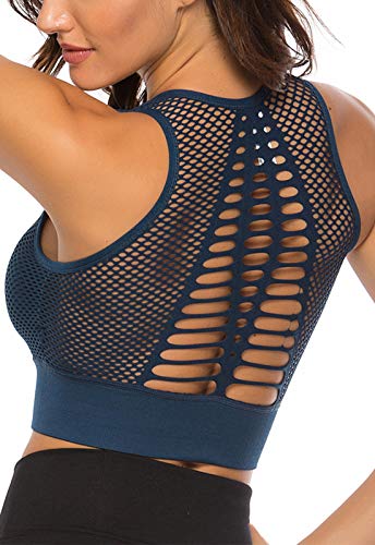 FITTOO Sujetador Deportivo Tops de Yoga Correr Gimnasio para Mujer Negro XS