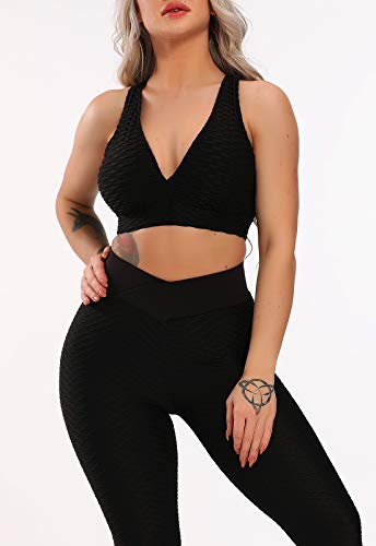 FITTOO Tops de Yoga Camiseta Deportivo para Correr Gimnasio para Mujer #3 Top Negro M FITTOO Tops de Yoga Camiseta Deportivo para Correr Gimnasio para Mujer #3 Top Negro M