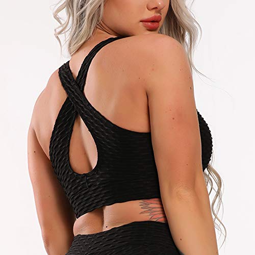 FITTOO Tops de Yoga Camiseta Deportivo para Correr Gimnasio para Mujer #3 Top Negro M FITTOO Tops de Yoga Camiseta Deportivo para Correr Gimnasio para Mujer #3 Top Negro M