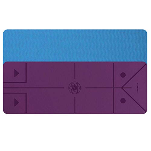 FitTrek Esterilla Yoga Antideslizante Fitness Deporte Pilates - Colchoneta Abdominales Gimnasia Pilates TPE - 183 x 66 cm Yoga Mat - Alfombra Alfombrilla Yoga 6mm 8mm