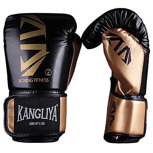 FitTrek Guantes de Boxeo -Guantes de Entrenamiento de Caja para Punzonar - Guantes de Saco de Boxeo - Muay Thai Kickboxing MMA UFC Boxing Gloves para Hombres Mujeres niños