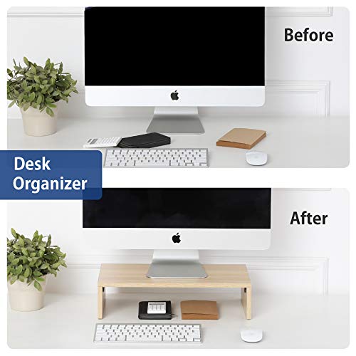 FITUEYES Elevador del Monitor de Madera Soporte para Monitor Color Oak L42.5xW23.5xH10cm FITUEYES Elevador del Monitor de Madera Soporte para Monitor Color Oak L42.5xW23.5xH10cm