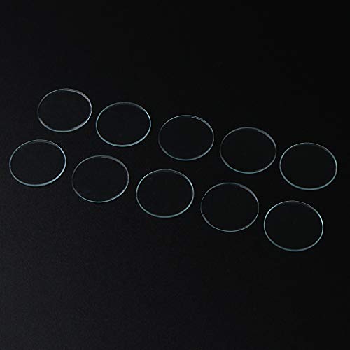 FITYLE 10pcs Diámetro 16-33mm Ronda Clara Plana Reloj Cristal Cristal Espesor 1mm - 27