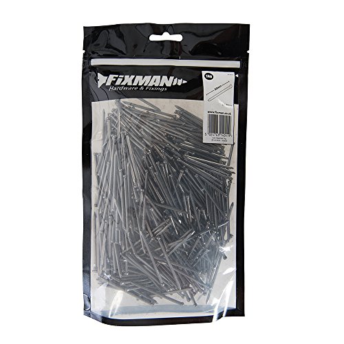 FIXMAN 341873 - Clavo de cabeza perdida (1 kg, 50 mm x 2,5 mm), color gris FIXMAN 341873 - Clavo de cabeza perdida (1 kg, 50 mm x 2,5 mm), color gris