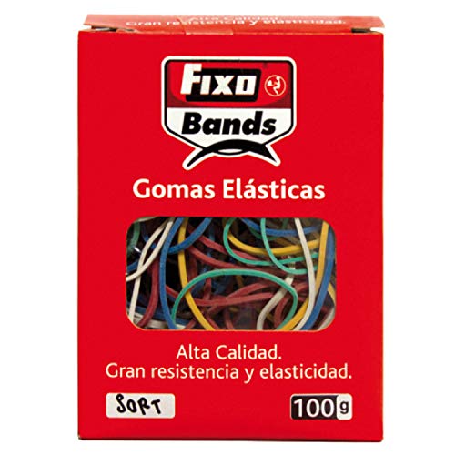 Fixo Caja 100G Gomas Elasticas Colores y Tamaños Surtidos