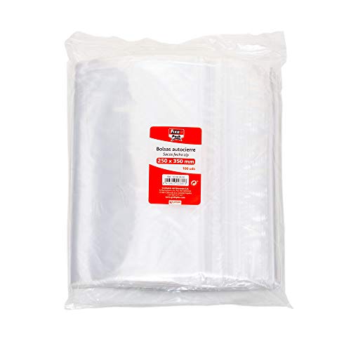 Fixo Pack 50063900－Pack de 100 bolsas autocierre, 230 x 320 mm