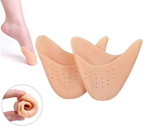 Fiyuer Protectores de Puntas Ballet 4 Pares Protector Dedos pie Silicona pie Protector Almohadillas Gel para Zapatillas de Punta Ballet