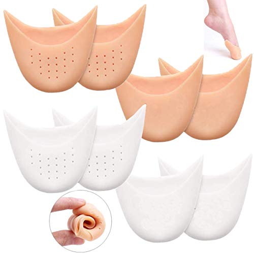 Fiyuer Protectores de Puntas Ballet 4 Pares Protector Dedos pie Silicona pie Protector Almohadillas Gel para Zapatillas de Punta Ballet Fiyuer Protectores de Puntas Ballet 4 Pares Protector Dedos pie Silicona pie Protector Almohadillas Gel para Zapatillas de Punta Ballet