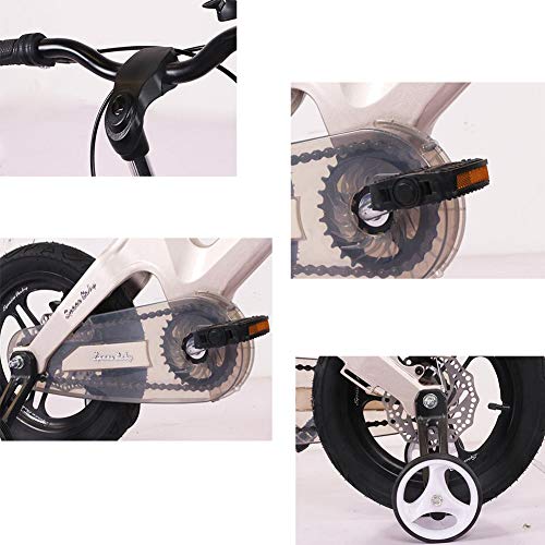 FJ-MC Bicicleta de niños 12", 14", 16", 18" para niños y niñas, Marco de aleación de magnesio con Doble Freno de Disco, Ruedas de Entrenamiento, para niños de 2 a 5 años,Pink,16 FJ-MC Bicicleta de niños 12", 14", 16", 18" para niños y niñas, Marco de aleación de magnesio con Doble Freno de Disco, Ruedas de Entrenamiento, para niños de 2 a 5 años,Pink,16