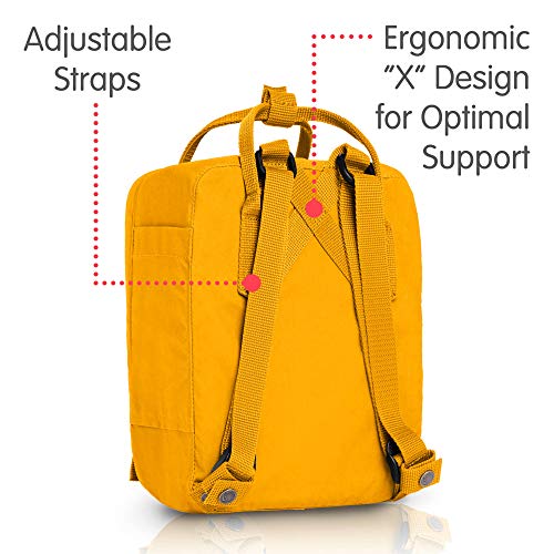 Fjällräven Kånken Mini Mochila de Senderismo Unisex Adulto, Amarillo (Warm Yellow), 7 l (29 x 20 x 13 cm)