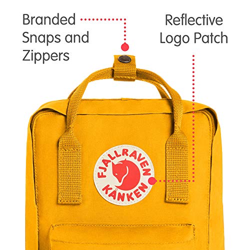 Fjällräven Kånken Mini Mochila de Senderismo Unisex Adulto, Amarillo (Warm Yellow), 7 l (29 x 20 x 13 cm)