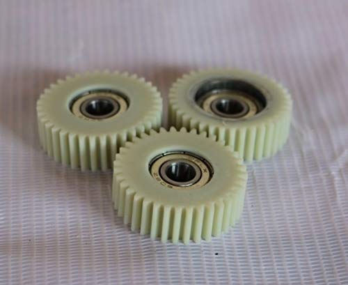 FJJ-LIANTIAO, Diámetro: 36,5 mm Espesor 27Teeths-: 10 mm Engranaje eléctrico del vehículo con el cojinete del Motor del Engranaje de Nylon - innder D: 8mm