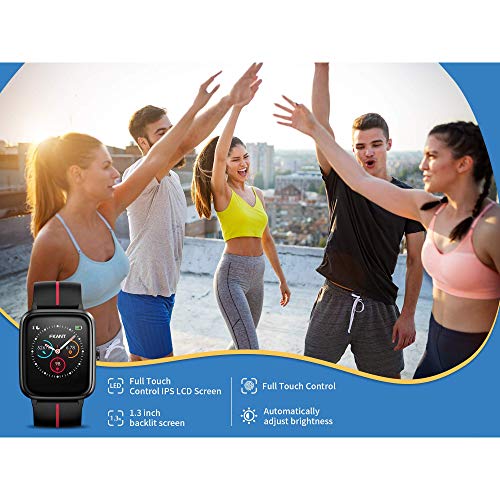 FKANT Smartwatch Mujer Hombre, Reloj Inteligente Fitness GPS con Competidor Simulador, 5ATM Reloj con 24H Monitor de Ritmo Cardíaco y Sueño, Smartwatch Despertador Cronómetro y Pronóstico del Tiempo