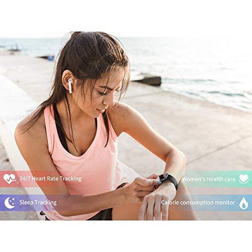 FKANT Smartwatch Mujer Hombre, Reloj Inteligente Fitness GPS con Competidor Simulador, 5ATM Reloj con 24H Monitor de Ritmo Cardíaco y Sueño, Smartwatch Despertador Cronómetro y Pronóstico del Tiempo