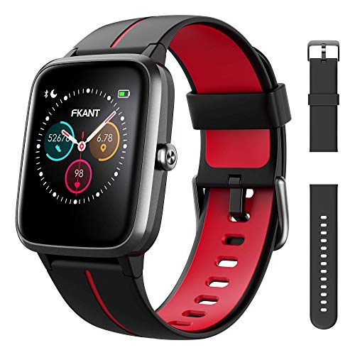 FKANT Smartwatch Mujer Hombre, Reloj Inteligente Fitness GPS con Competidor Simulador, 5ATM Reloj con 24H Monitor de Ritmo Cardíaco y Sueño, Smartwatch Despertador Cronómetro y Pronóstico del Tiempo