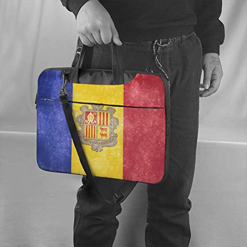 Flag of Andorra Laptop Bag Un Hombro Bolsa para portátil a Prueba de Golpes