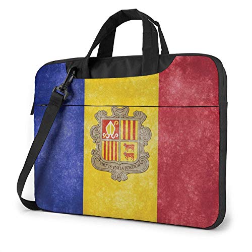 Flag of Andorra Laptop Bag Un Hombro Bolsa para portátil a Prueba de Golpes