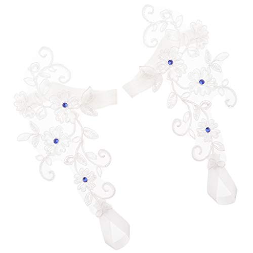 FLAMEER 1 Par Tobilleras de Boda de Encaje Cadena de Pies para Yoga Bile Banquete Fiesta Ornamentos para Sandalias Descalzas - Blanco B, tal como se describe FLAMEER 1 Par Tobilleras de Boda de Encaje Cadena de Pies para Yoga Bile Banquete Fiesta Ornamentos para Sandalias Descalzas - Blanco B, tal como se describe
