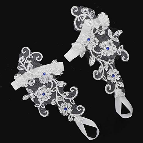 FLAMEER 1 Par Tobilleras de Boda de Encaje Cadena de Pies para Yoga Bile Banquete Fiesta Ornamentos para Sandalias Descalzas - Blanco B, tal como se describe FLAMEER 1 Par Tobilleras de Boda de Encaje Cadena de Pies para Yoga Bile Banquete Fiesta Ornamentos para Sandalias Descalzas - Blanco B, tal como se describe