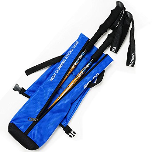 FLAMEER Plegable Alpenstock Bastón Bolsa De Almacenamiento Bolsa De Transporte Portátil Bastones Senderismo Funda del Titular - Azul Marino FLAMEER Plegable Alpenstock Bastón Bolsa De Almacenamiento Bolsa De Transporte Portátil Bastones Senderismo Funda del Titular - Azul Marino