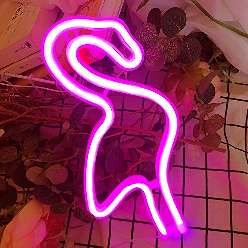 Flamenco rosado luz de neón de la lámpara del flamenco señales de neón luces de la noche LED para la decoración de lámparas de batería/USB Operado luces LED para decoración de paredes niñas Habitac Flamenco rosado luz de neón de la lámpara del flamenco señales de neón luces de la noche LED para la decoración de lámparas de batería/USB Operado luces LED para decoración de paredes niñas Habitac