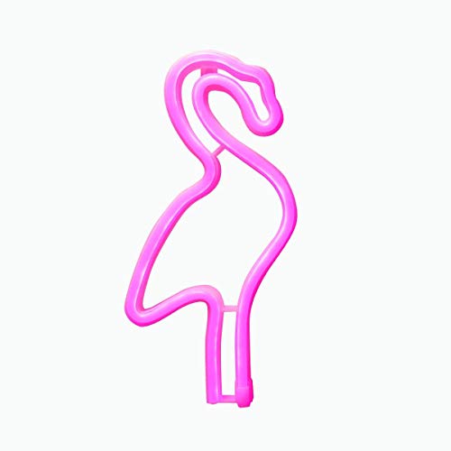 Flamenco rosado luz de neón de la lámpara del flamenco señales de neón luces de la noche LED para la decoración de lámparas de batería/USB Operado luces LED para decoración de paredes niñas Habitac Flamenco rosado luz de neón de la lámpara del flamenco señales de neón luces de la noche LED para la decoración de lámparas de batería/USB Operado luces LED para decoración de paredes niñas Habitac