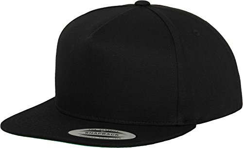 Flexfit Gorra Classic 5 Panel Snap Back Negro Negro Talla:Talla única