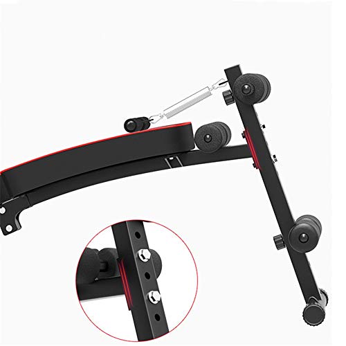 Flexiones en posición supina, Multifuncional plegable Banco de ejercicio se incorpora el Incline Abs Benchs for musculación Máquina de ejercicio abdominal, ( Color : Black , Size : 127x50x61cm )