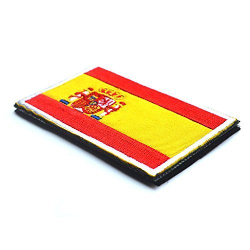 Fligatto Insignia de la Bandera de España Bordada Parche Bordado Parche de Ropa Fligatto Insignia de la Bandera de España Bordada Parche Bordado Parche de Ropa